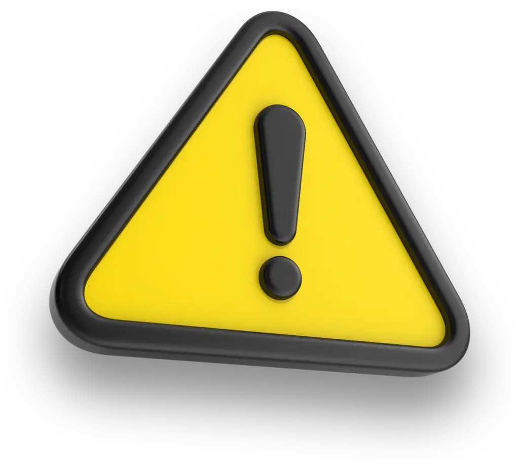 a big yellow warning sign
