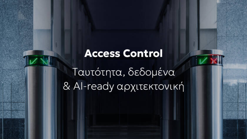 building entrance with identity-driven access control system