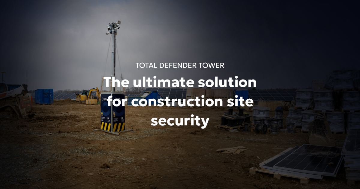 The Total Defender Tower installed at a construction site.